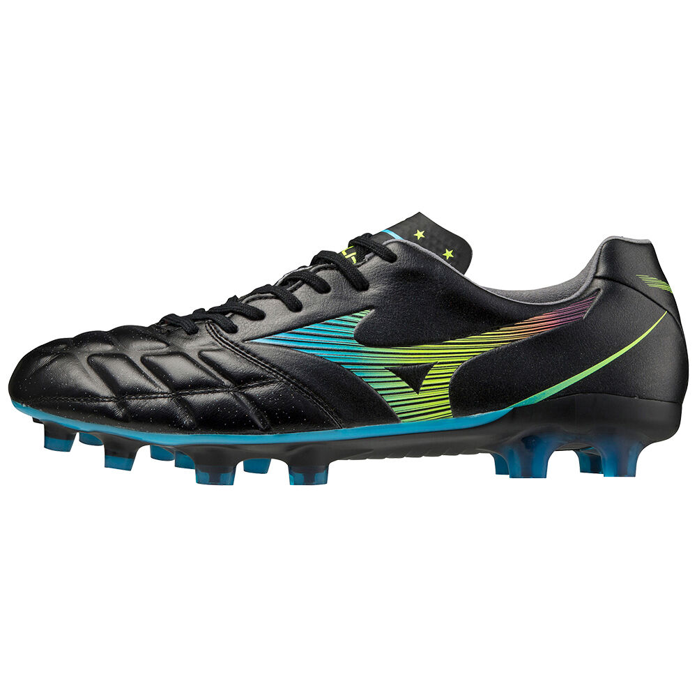 Panske Kopačky Mizuno Rebula Cup Japan Čierne/Modre Tyrkysové Vypredaj VRQI91028